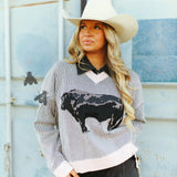 Angus Highway Ribbed Sweater- vanilla