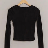 After Hours Ribbed Button Top