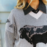 Angus Highway Ribbed Sweater- vanilla