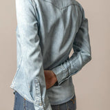 Kimes KC Tencel Pearl Snap Shirt - Light Blue