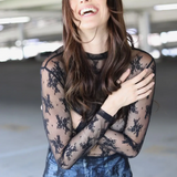 Midnight Lace Mesh Top