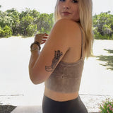 Ribbed Crop Tank - V-Neck