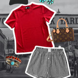 Cloud Basic Fitted Tee – Red