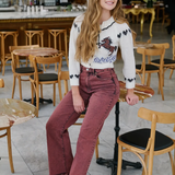 Aged Merlot Flare Jeans