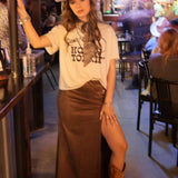 Double Down Buckle Skirt