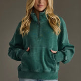 Quarter Zip Sweatshirt - forest