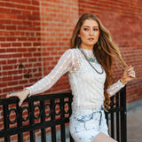 Lariat Lace Longsleeve *cloud*