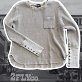 Higher Class Waffle Knit Top – Taupe