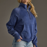 Quarter Zip Sweatshirt - Marine