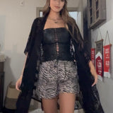 Wild Side Zebra Pleated Shorts