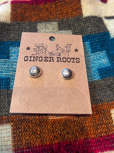 Mini Concho Stud Earrings