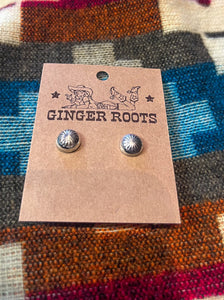 Mini Concho Stud Earrings