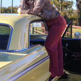 Aged Merlot Flare Jeans