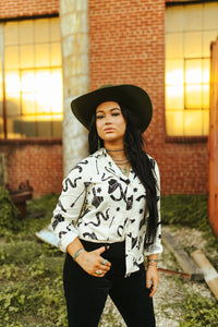 Texas Ranch Pearl Snap Shirt *black*