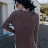 Higher Class Waffle Knit Top – Chocolate