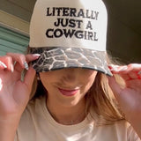 Literally Just a Cowgirl Leopard Trucker Hat