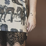 Last Call Lace Slip Skirt - Black