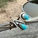 Turquoise Double Teardrop Ring