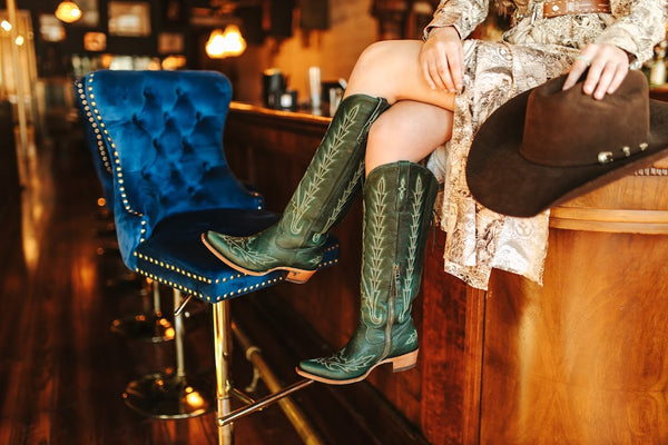 Lexington Knee High Boot *emerald* – Ginger Roots Boutique
