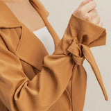 Board Room Cropped Trench Jacket - Camel