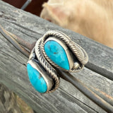 Turquoise Double Teardrop Ring