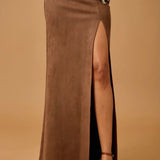 Double Down Buckle Skirt