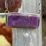 Kickapoo Purple Turquoise Pendant Necklace