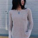 Higher Class Waffle Knit Top – Taupe