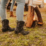 Cossette Bootie *distressed jet black*