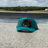 Feather Trucker - Teal