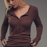 Backroad Henley Long Sleeve Top