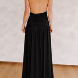 Buckle Ceremony Halter Dress