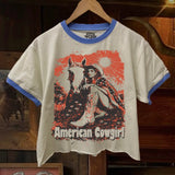 American Cowgirl Cropped Ringer Tee