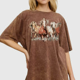 Wild Horses Running Oversized Tee