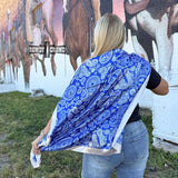 Cobalt Paisley Wild Rag