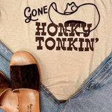 Gone Honky Tonkin’ Embroidered Tee