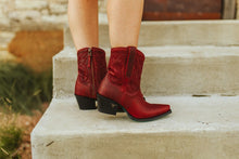 Load image into Gallery viewer, Smokeshow Bootie *smoldering ruby*