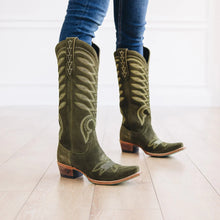 Load image into Gallery viewer, Squash Blossom Boot *olive suede*