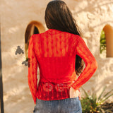 Lariat Lace Longsleeve *red*