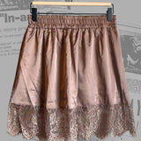 Last Call Lace Slip Skirt - Chocolate
