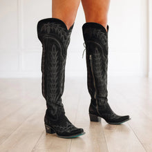 Load image into Gallery viewer, Lexington OTK Boot *Black Roughout*