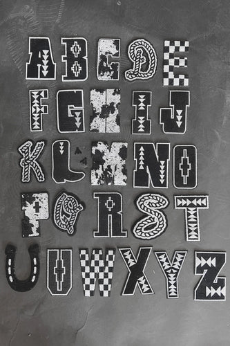Western Letters Patches