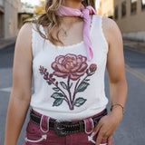 Desert Rose Scalloped Tank
