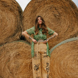 Cowboy Sketch Barrel Trousers