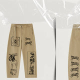 Cowboy Sketch Barrel Trousers