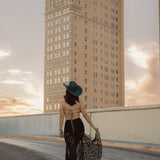 Black Gold Lace Maxi Skirt