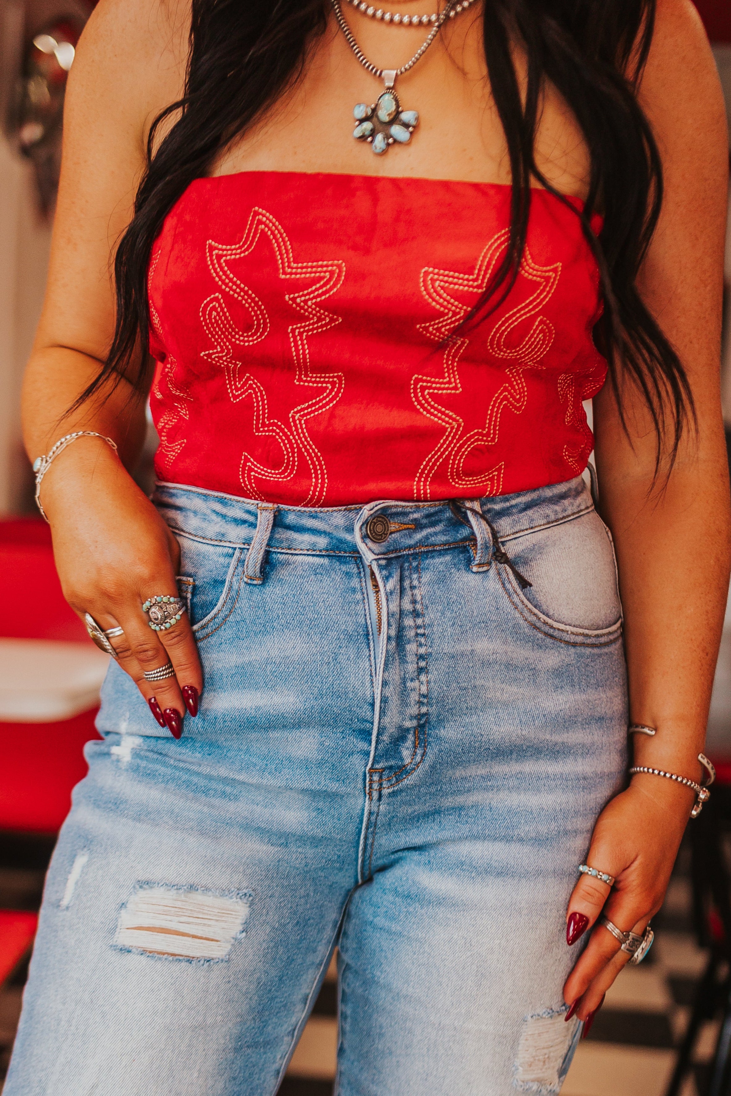Boot Scootin' Tube Top *red*