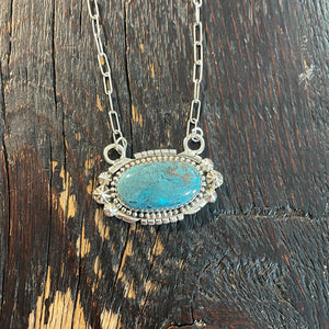 Prairie Band Turquoise Pendant Necklace