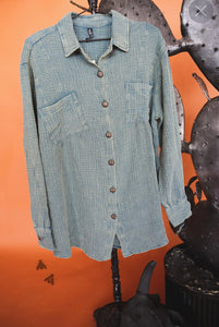 Acres Button Up *teal*
