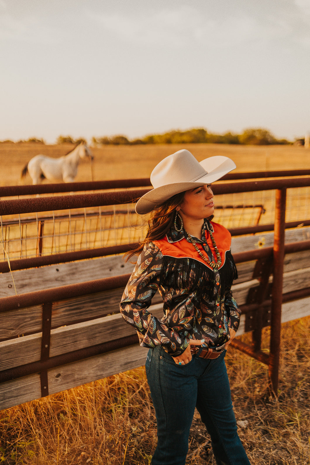 The Feathered Indians Pearl Snap Shirt